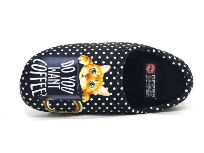 Gezer Zenne 15975.00 Baskılı Gondol Poli Ev Terliği Siyah - Gezer (1)