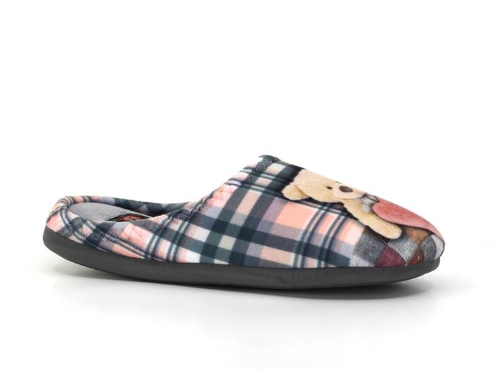 Gezer Zenne 12870.07 Baskılı Gondol Ev Terliği Pembe - Gri - Gezer