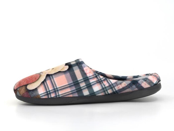 Gezer Zenne 12870.07 Baskılı Gondol Ev Terliği Pembe - Gri - 2