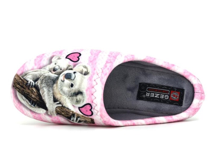 Gezer Zenne 12870.11 Baskılı Gondol Ev Terliği Pembe - Beyaz - Kahve - Gezer (1)