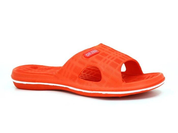 Gezer Zenne 13100.00 Çizgili Açık Eva Terlik Kırmızı - Gezer