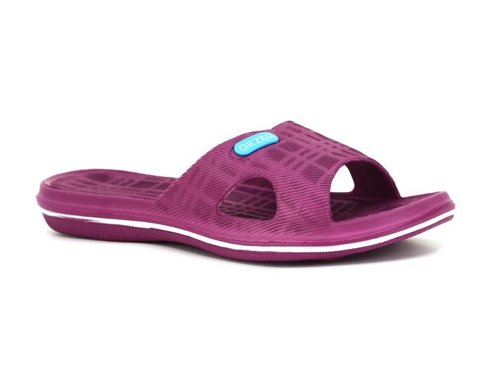 Gezer Zenne 13100.00 Çizgili Açık Eva Terlik Vişne Çürüğü - Gezer