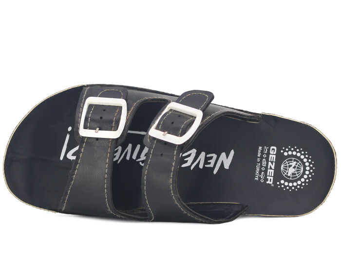 Gezer Zenne 13158.00 Çift toka Günlük Terlik Siyah - 2