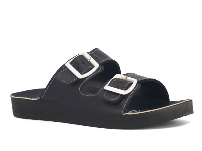 Gezer Zenne 13158.00 Çift toka Günlük Terlik Siyah - Gezer