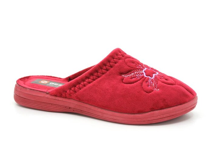 Gezer Zenne 13619.00 Nakışlı Traşlı Ev Terliği Bordo - Gezer