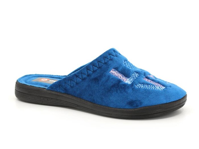 Gezer Zenne 13620.00 Nakışlı Traşlı Ev Terliği Petrol Mavisi - 1