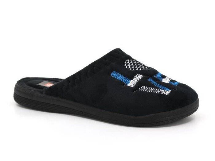 Gezer Zenne 13620.00 Nakışlı Traşlı Ev Terliği Siyah - 1