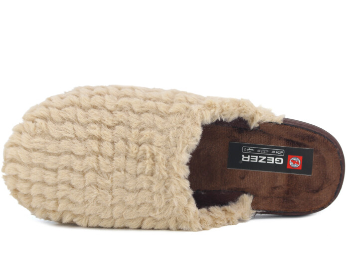 Gezer Zenne 13637.00 Havlulu Traşlı Ev Terliği Krem - Gezer (1)