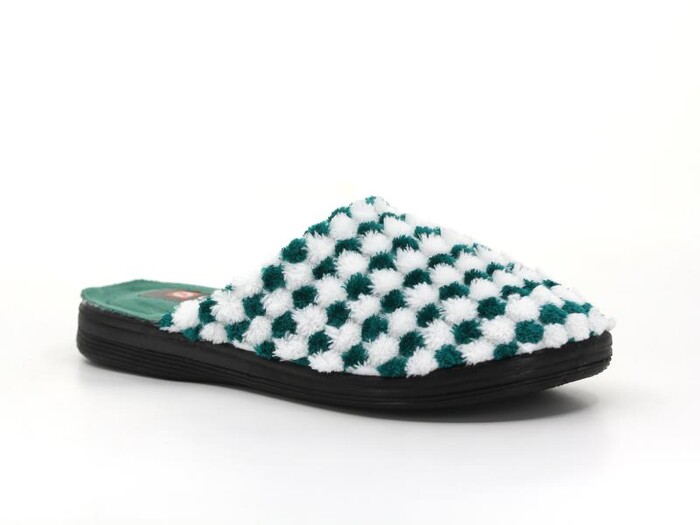 Gezer Zenne 13640.00 Havlulu Traşlı Kışlık Ev Terliği Petrol Yeşili - Gezer