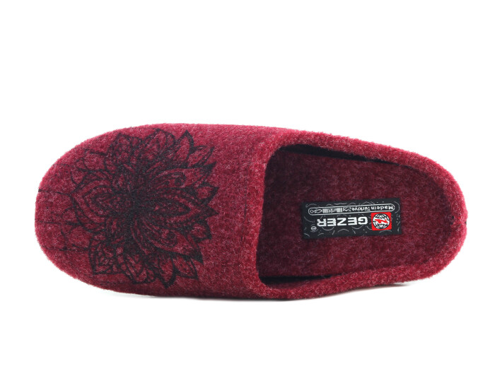Gezer Zenne 13708.00 PVC Keçeli Ev Terliği Bordo - 2