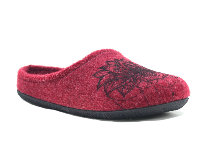 Gezer Zenne 13708.00 PVC Keçeli Ev Terliği Bordo - 1