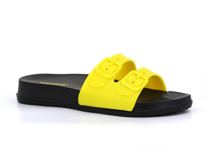 Gezer Zenne 14310.00 Çift Toka Lux Eva Terlik Limon Sarısı - Gezer