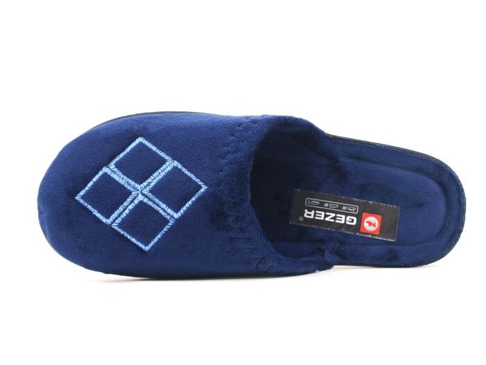 Gezer Zenne 14449.00 Nakışlı Traşlı Ev Terliği Lacivert - Gezer (1)