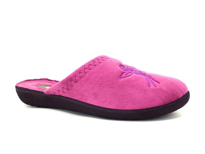 Gezer Zenne 14450.00 Nakışlı Traşlı Ev Terliği Mor 