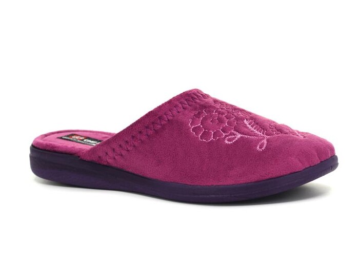 Gezer Zenne 14520.00 Nakışlı Cırtlı Ev Terliği Mor - 1