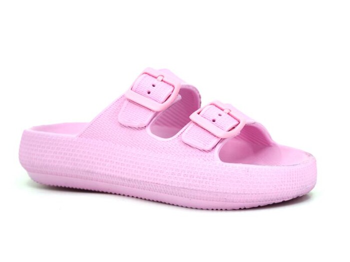 Gezer Zenne 14934 Çift Toka Yüksek Lux Eva Terlik Pembe - Thumbnail