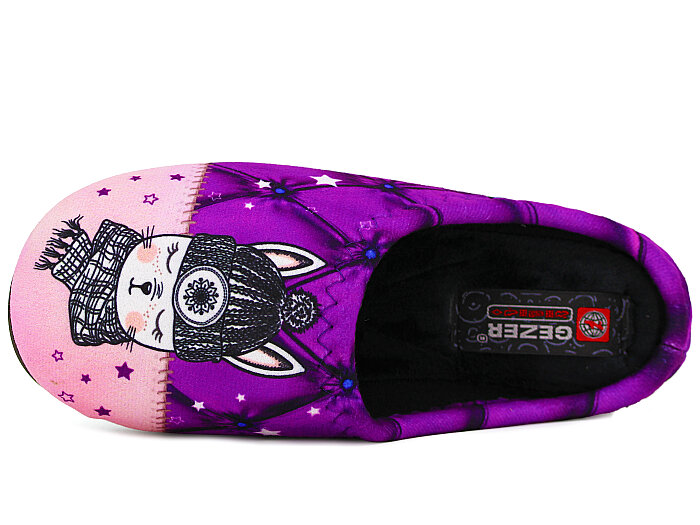 Gezer Zenne 15219.00 Baskılı Gondol Poli Ev Terliği Mor - Pembe - 2