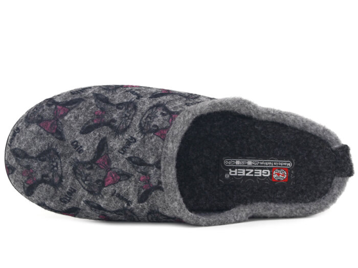 Gezer Zenne 15301.00 PVC Keçeli Ev Terliği Gri - 2