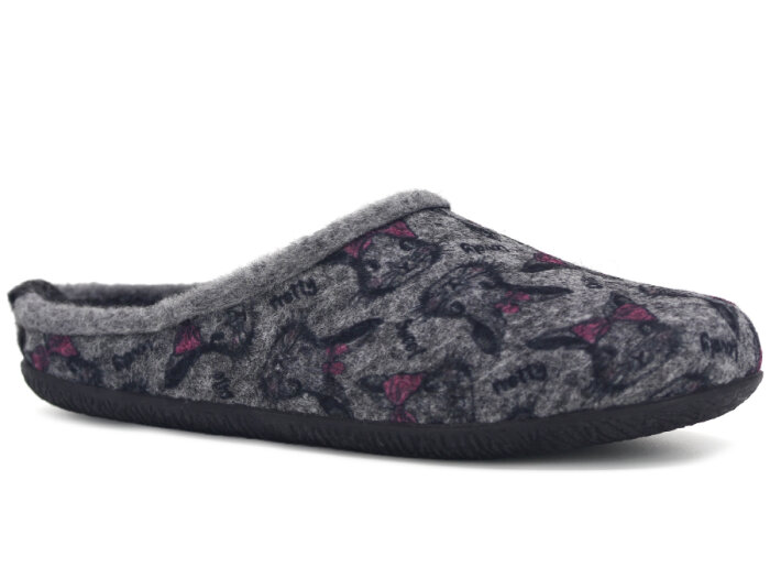 Gezer Zenne 15301.00 PVC Keçeli Ev Terliği Gri - 1