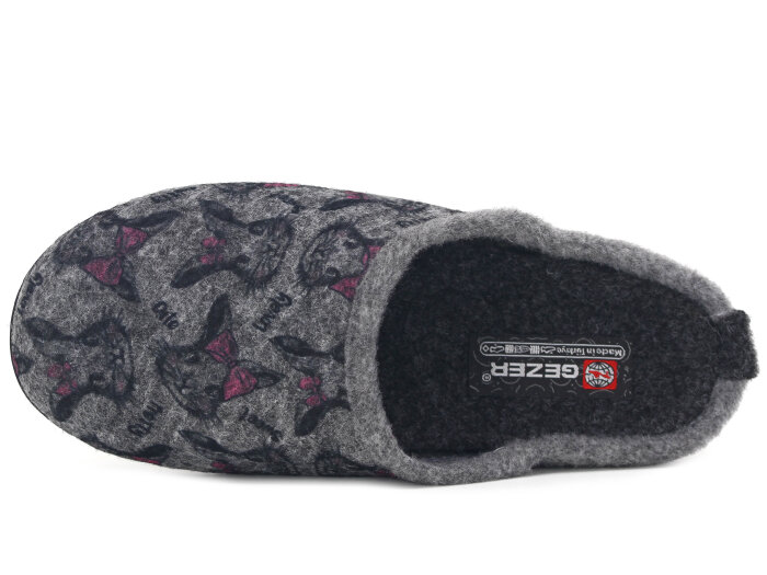 Gezer Zenne 15301.00 PVC Keçeli Ev Terliği Gri - Gezer (1)