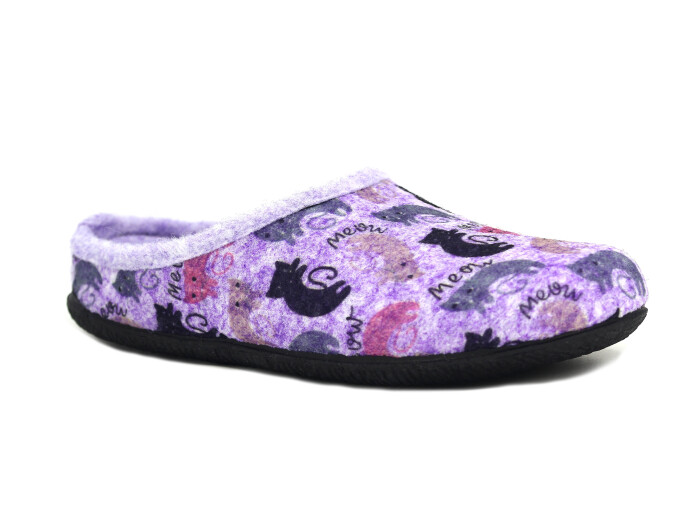 Gezer Zenne 15301.01 PVC Keçeli Ev Terliği Menekşe - Gezer