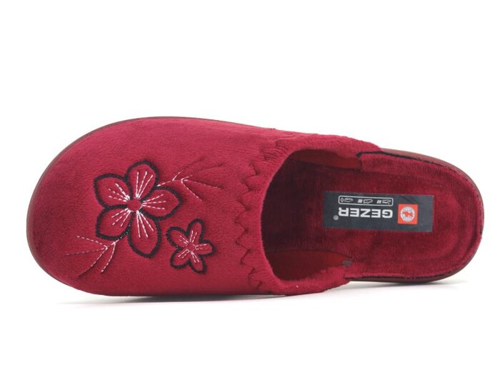 Gezer Zenne 15315 Nakışlı Traşlı Ev Terliği Bordo - 2
