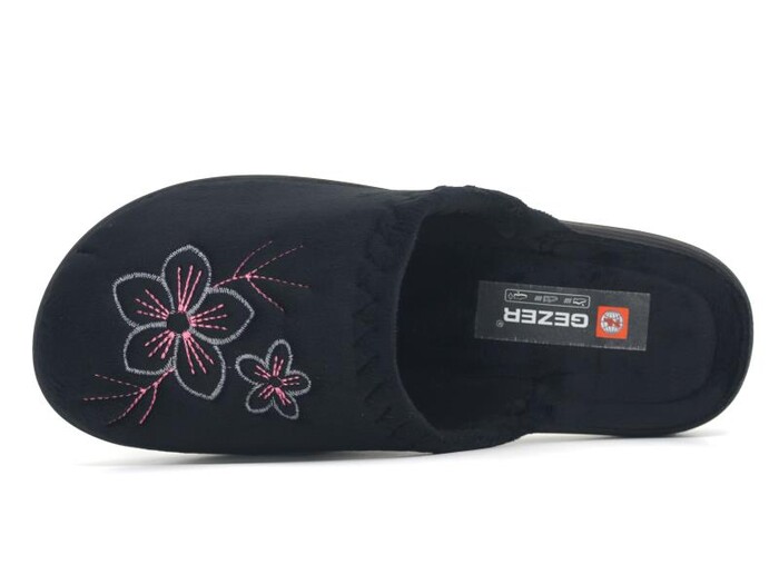 Gezer Zenne 15315.00 Nakışlı Traşlı Ev Terliği Siyah - 2