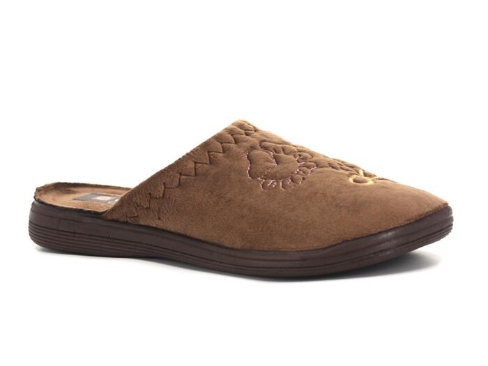 Gezer Zenne 15316.00 Nakışlı Traşlı Ev Terliği Kahve - 1