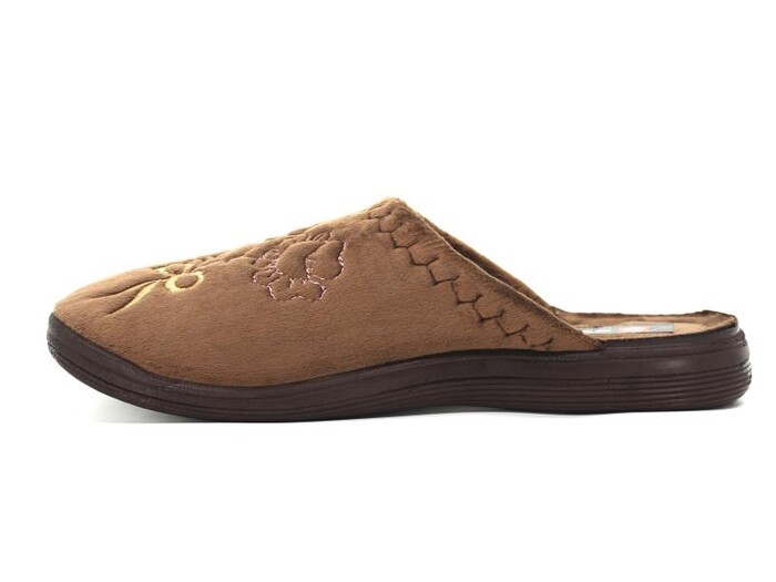 Gezer Zenne 15316.00 Nakışlı Traşlı Ev Terliği Kahve - 3