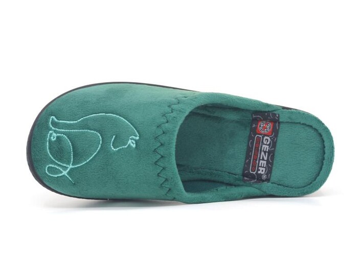 Gezer Zenne 15433.00 Nakışlı Cırtlı Ev Terliği Petrol Yeşili - 2