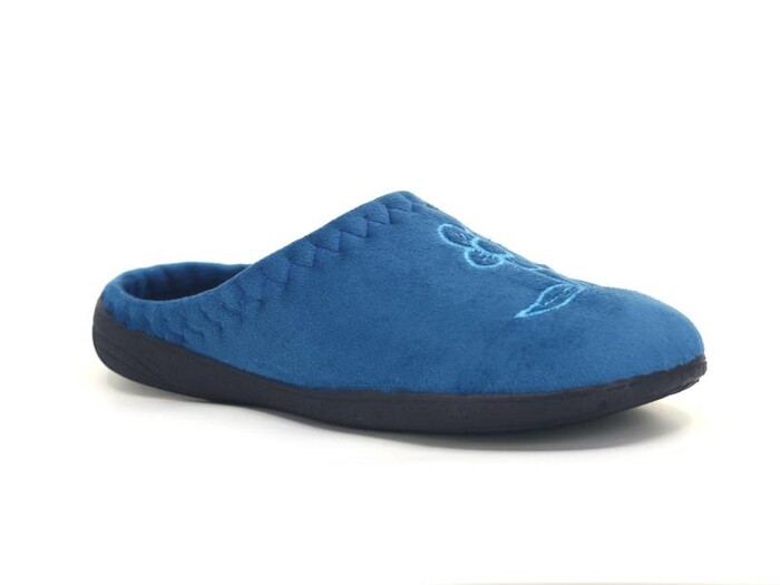 Gezer Zenne 15941.00 PVC Nakışlı Gondol Ev Terliği Petrol Mavisi - Gezer