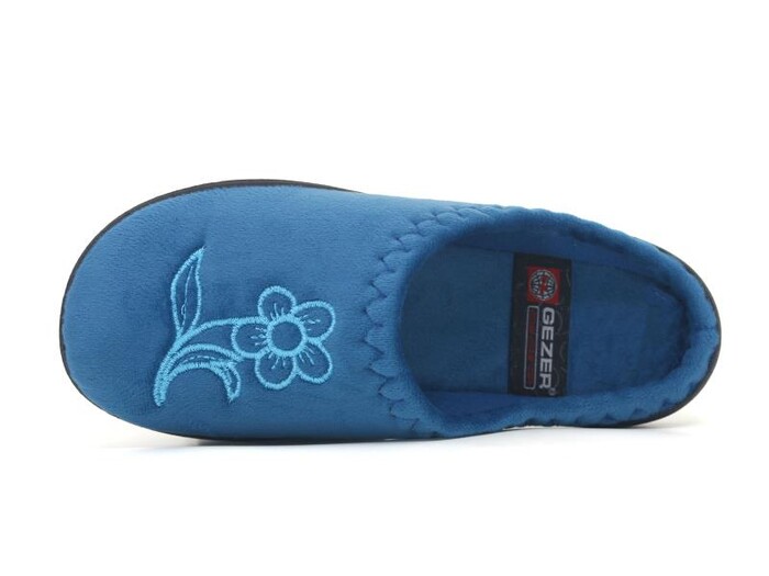 Gezer Zenne 15941.00 PVC Nakışlı Gondol Ev Terliği Petrol Mavisi - Gezer (1)