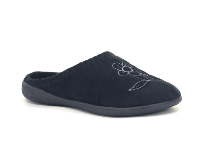 Gezer Zenne 15941.00 PVC Nakışlı Gondol Ev Terliği Siyah - Gezer