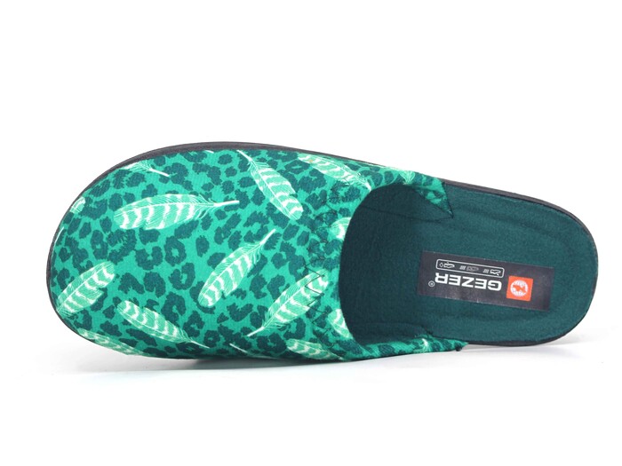 Gezer Zenne 15866.00 Traşlı Ev Terliği Petrol Yeşili - Gezer (1)