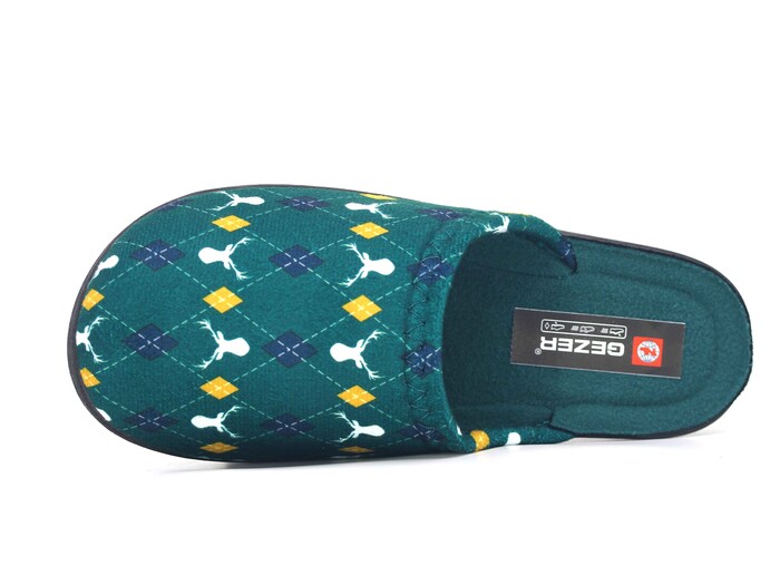 Gezer Zenne 15868.00 Traşlı Ev Terliği Petrol Yeşili - Gezer (1)