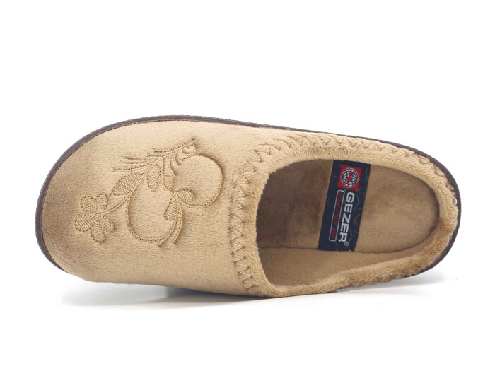 Gezer Zenne 15926.00 PVC Nakışlı Gondol Ev Terliği Taba - Gezer (1)