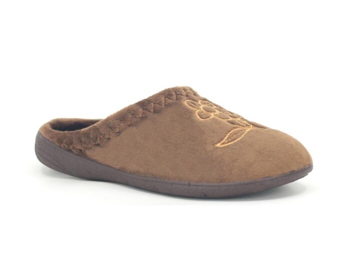 Gezer Zenne 15941.00 PVC Nakışlı Gondol Ev Terliği Kahve - Gezer