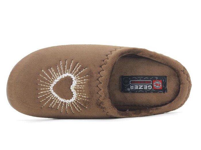 Gezer Zenne 15944.00 Nakışlı Gondol Ev Terliği Kahve - Gezer (1)