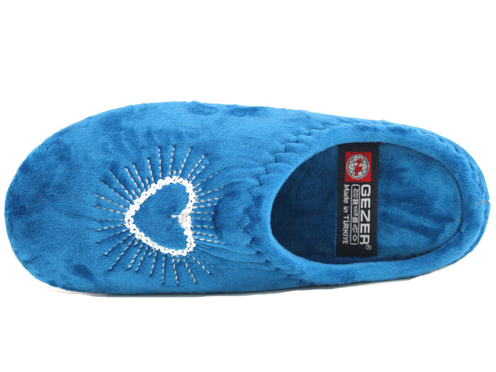 Gezer Zenne 15944.00 Nakışlı Gondol Ev Terliği Petrol Mavisi - Gezer (1)