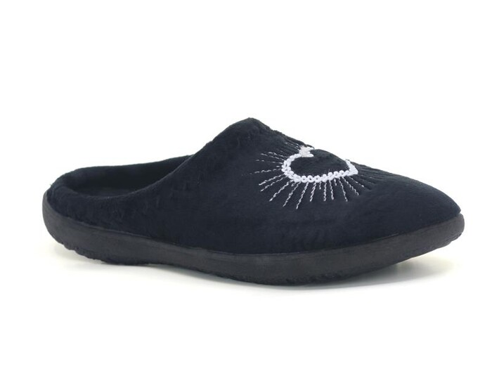 Gezer Zenne 15944.00 Nakışlı Gondol Ev Terliği Siyah - Gezer