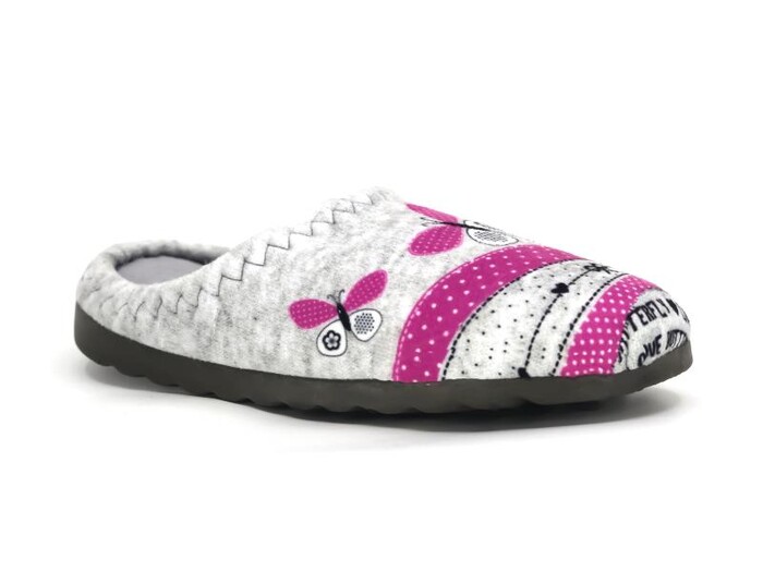 Gezer Zenne 15974.00 Baskılı Gondol Poli Ev Terliği Gri - 1