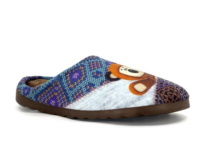 Gezer Zenne 15977.00 Baskılı Gondol Poli Ev Terliği Lacivert - Gezer