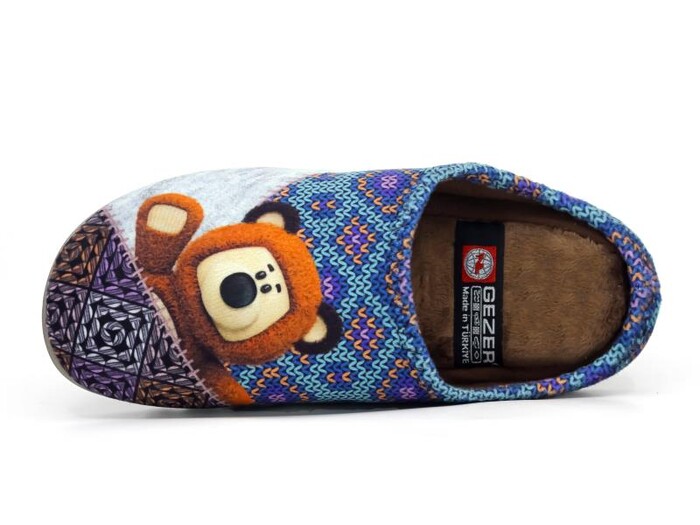 Gezer Zenne 15977.00 Baskılı Gondol Poli Ev Terliği Lacivert - Gezer (1)