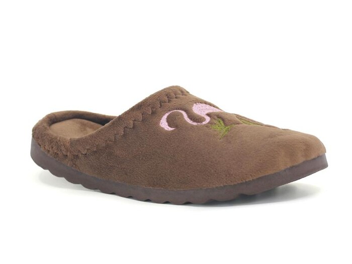 Gezer Zenne 16063.00 Nakışlı Gondol Ev Terliği Kahve - 1