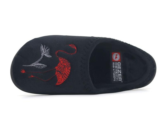 Gezer Zenne 16063.00 Nakışlı Gondol Ev Terliği Siyah - Gezer (1)