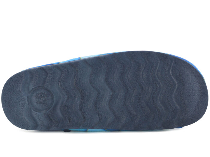 Gezer Zenne 16076.00 Baskılı Gondol Ev Terliği Mavi - Siyah - 3