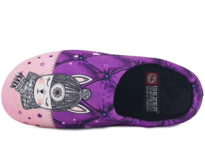 Gezer Zenne 16077.00 Baskılı Gondol Ev Terliği Mor - Pembe - Gezer (1)