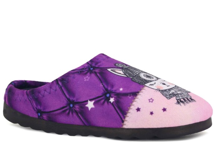 Gezer Zenne 16077.00 Baskılı Gondol Ev Terliği Mor - Pembe - Gezer