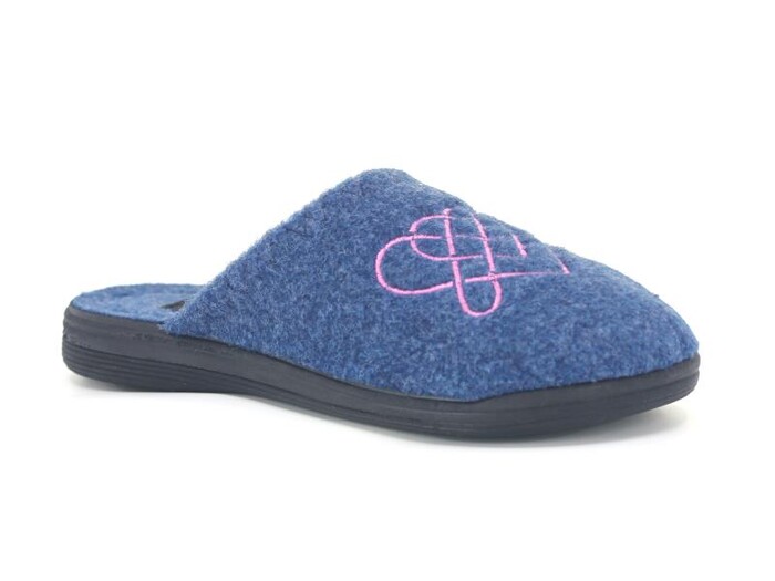 Gezer Zenne 16089.00 Keçeli Traşlı Ev Terliği Lacivert - Gezer