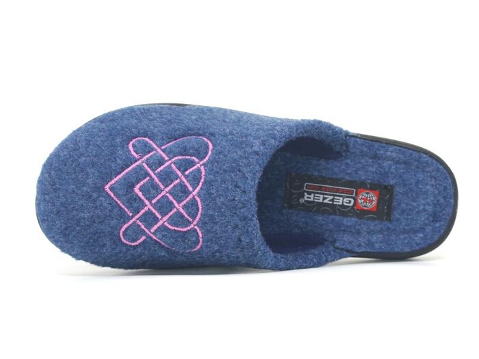 Gezer Zenne 16089.00 Keçeli Traşlı Ev Terliği Lacivert - Gezer (1)